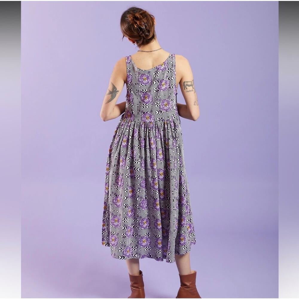 Nooworks Naomi Purple Haze Dress Size XXXL Like New Dopamine Funky Slow Fashion - Picture 2 of 9